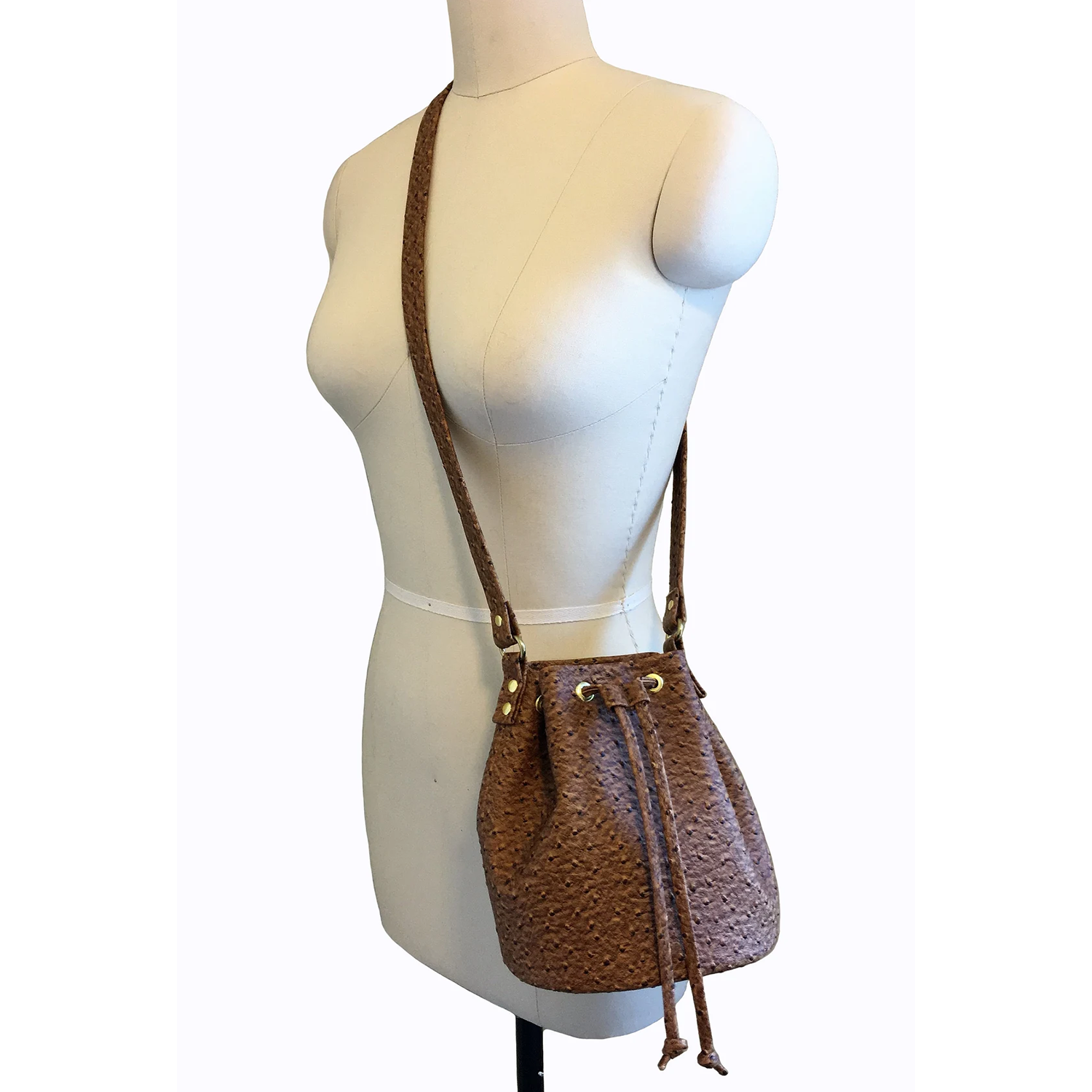 Tone Mini Standing Bucket Pouch With Metal Eyelet Drawstring Top, Reinforced Flat Base And Divided Lined Inner Storage